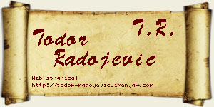 Todor Radojević vizit kartica